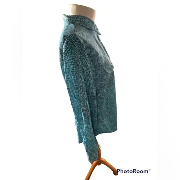 MICHAEL MICHAEL KORS REPTILE PRINT BLOUSE - Picture 3 of 9